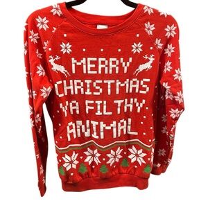 Home Alone Theme Christmas Sweater Size Small